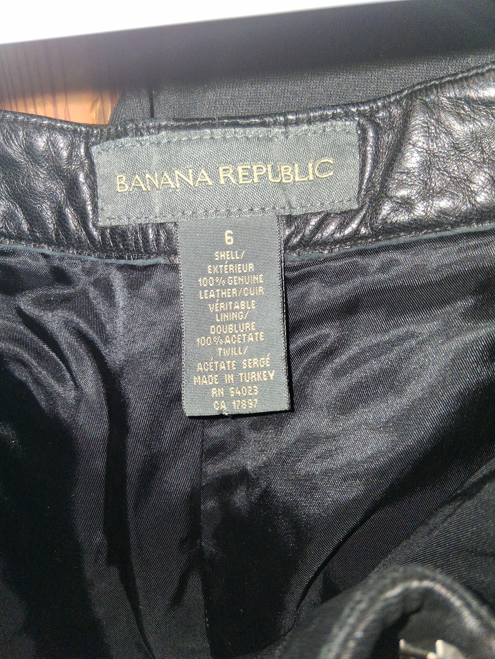 Banana Republic Black Leather Trousers - Picture 2 of 2